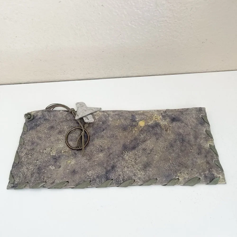 Rare Susan Riedweg Leather clutch Bag Made in USA Southwest